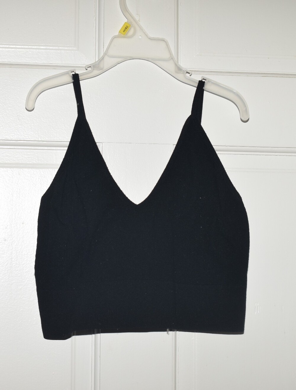 Seamless V-Neck Black Bralette - Women Intimates
